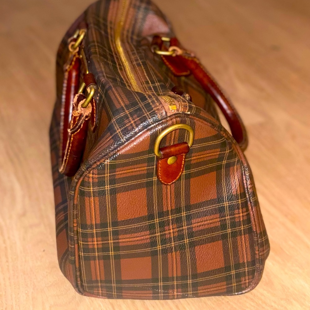 Genuine vintage polo Ralph Lauren tartan pattern handbag
